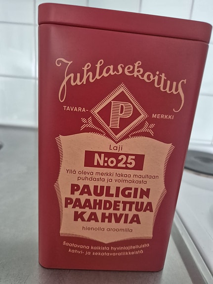 Pauligin kahvin säilytyslaatikko
