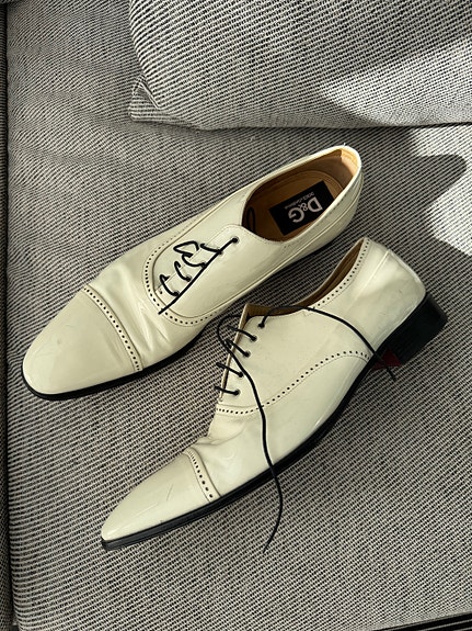 Dolce & Gabbana juhlakengät nahkaa koko 45 vaalea