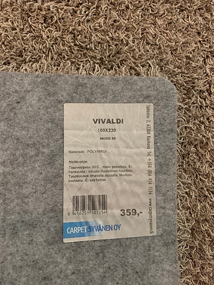 Vivaldi nukkamatto 160x230 cm ruskea