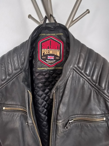 Superdry Real Hero British nahkatakki koko M