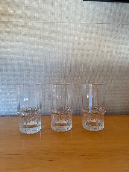 Tapio Wirkkala Iittala Pallas korkeat juomalasiy