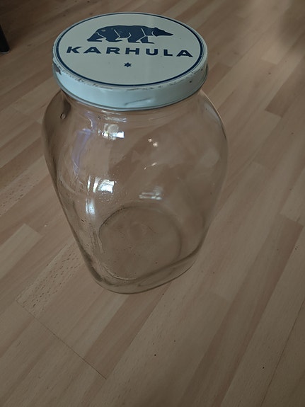 Karhula lasinen keittiötölkki kannella 9 litraa
