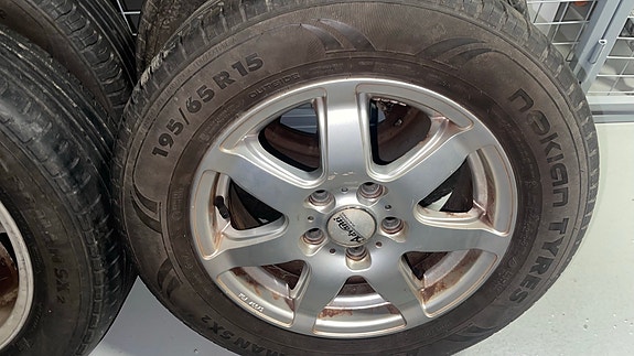 4x Kesärenkaat alumiinivanteilla 195/65 R15 5x112