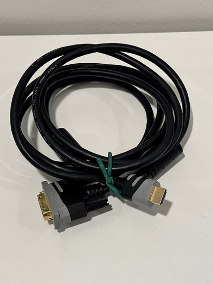 HDMI–DVI-kaapeli (HDMI uros – DVI uros) | Kultaiset liittimet, HQ