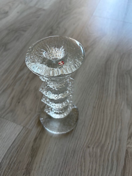 Iittala lasinen kynttilänjalka