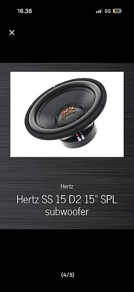 15” subwoofer