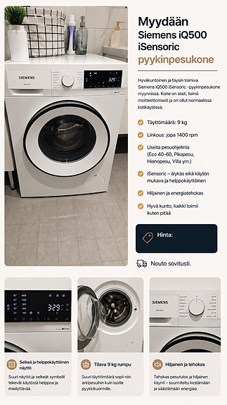 Pesukone Siemens IQ500 9kg