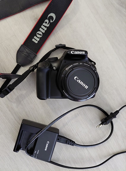 Canon 1100d ja 50mm objektiivi