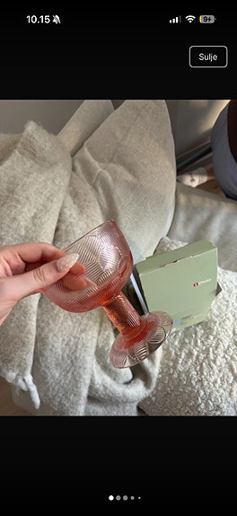 Iittala Miranda jälkiruokamalja 25 cl vaaleanpunainen