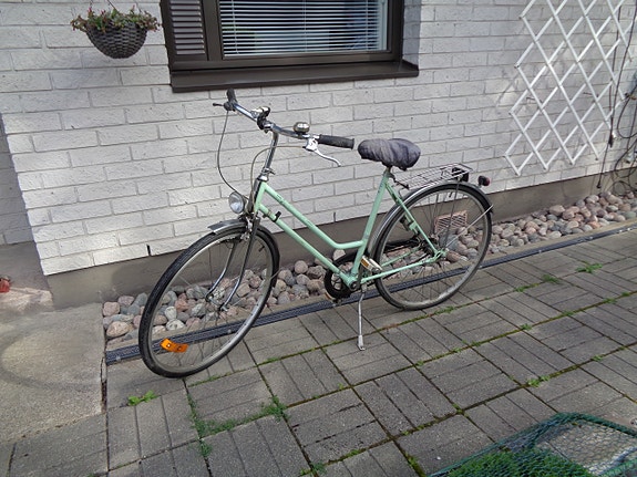 Tunturi naisten kaupunkipyörä vaaleanvihreä