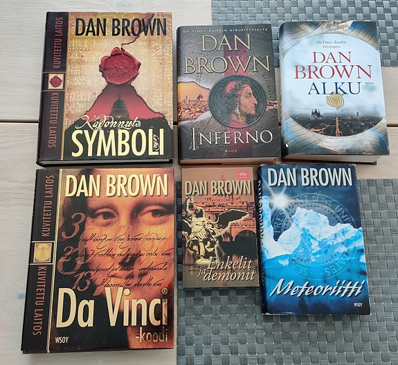 Dan Brown kirjoja 6kpl mm. Da Vincin koodi