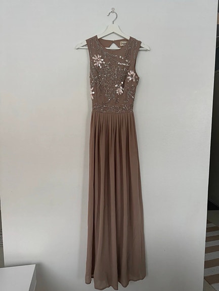 Tumman beige maksimekko koko XS