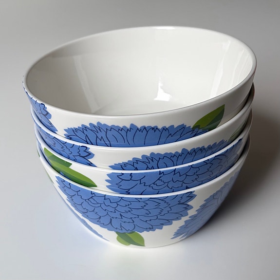 Iittala x Marimekko Primavera kulhot, 4 kpl, sininen