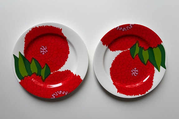 Iittala x Marimekko Primavera lautaset, 2 kpl, punainen