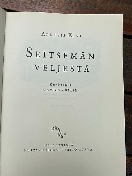 Aleksis Kivi Seitsemän veljestä kirja, kovakantinen