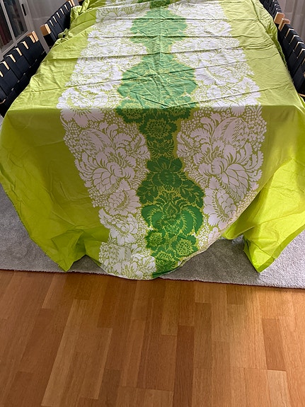 Marimekko vintage kangas Ananas lime pit. 250cm