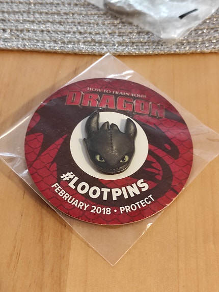 Loot Crate February 2018 Protect How To Train Your Dragon Enamel Lootpin NIB