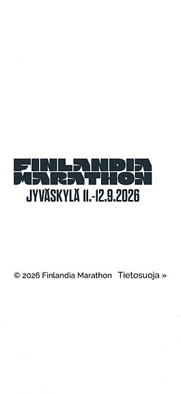 Finlandia Marathon Jyväskylä 11.–12.9.2026 osallistumisoikeus