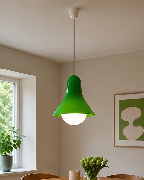 Uusi vihreä Lisabell riippuvalaisin, Kera Interior, lamppu