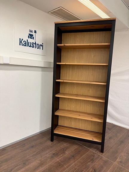 Ikea HEMNES Kirjahylly, mustanruskea/vaaleanruskea, 90x197 cm