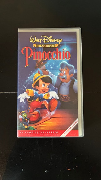 Walt Disney Pinocchio VHS-kasetti suomeksi