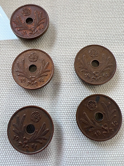 Suomi 10 penniä kolikot 1941–1942, 5 kpl