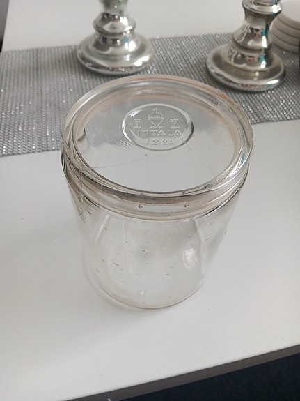 Iittala lasipurkki lasikannella