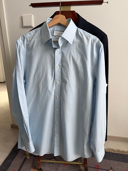Charles Tyrwhitt kauluspaita L sininen popliini