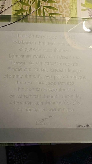 Muurlan käyttämätön Tommy Tabermann lasikoriste