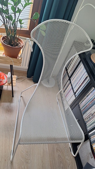 IKEA valkoinen nojatuoli sisä- tai ulkokäyttöön