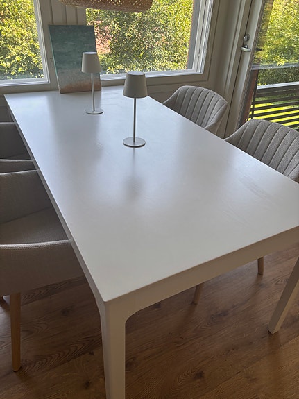 Ikea Ekedalen valkoinen ruokapöytä 90x180/240cm