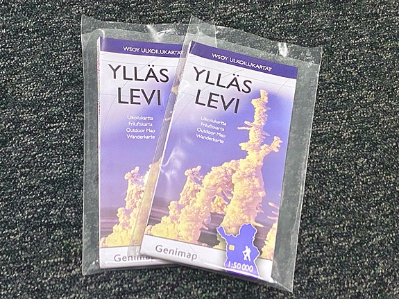 Ylläs Levi ulkoilukartta 1:50 000 (Käyttämätön / Muoveissa) 1/2