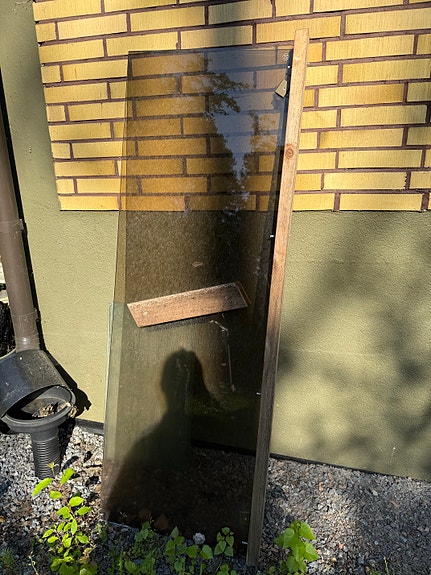 Lasinen saunanovi 180x62 ruskea lasi