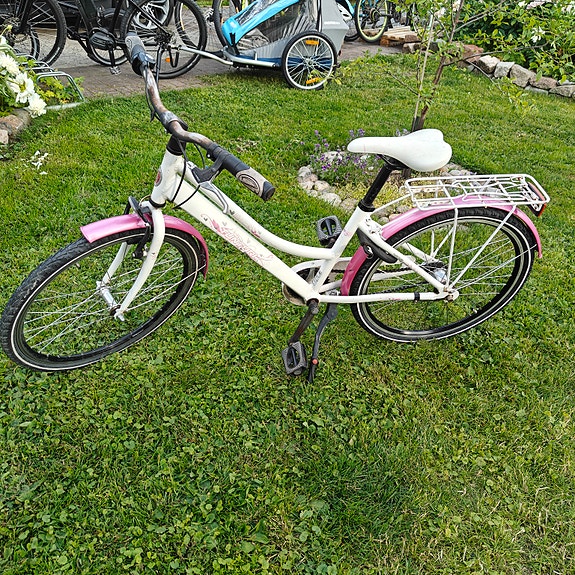Tunturi lasten polkupyörä 24" valkoinen/pinkki