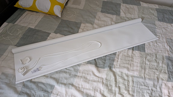 Valkoinen rullaverho 120 cm