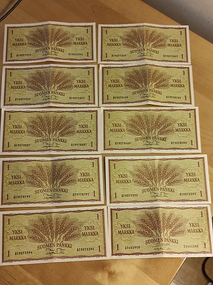 1 Markan seteli 1963. 10 kpl.