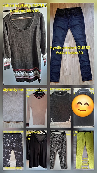 Hyväkuntoinen vaatepaketti naisille M