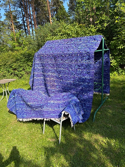 Valtava Sininen Räsymatto 230 cm x 520cm
