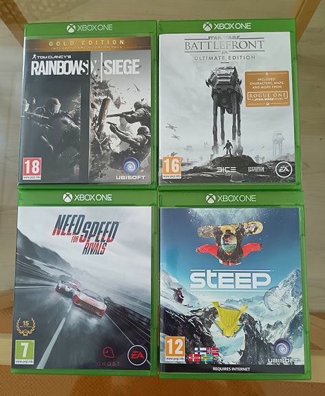 Xbox One pelipaketti mm. Rainbow six siege