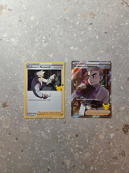 Professor's Reserach x 2 (Full Art & Holo) - Pokemon, Celebrations