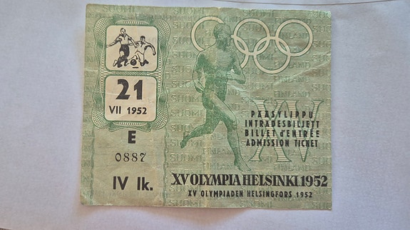Helsingin olympialaiset pääsylippu