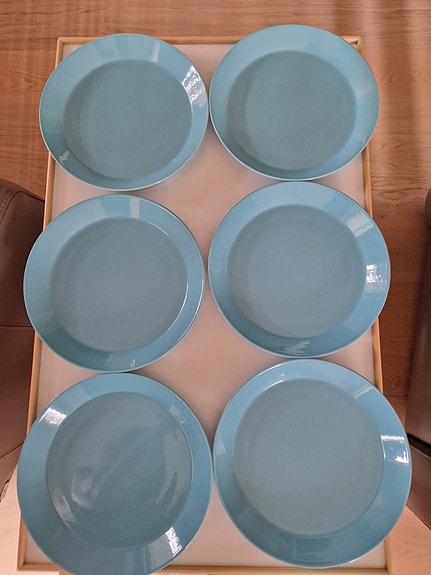 Iittala Teema lautaset turkoosi, 6 kpl