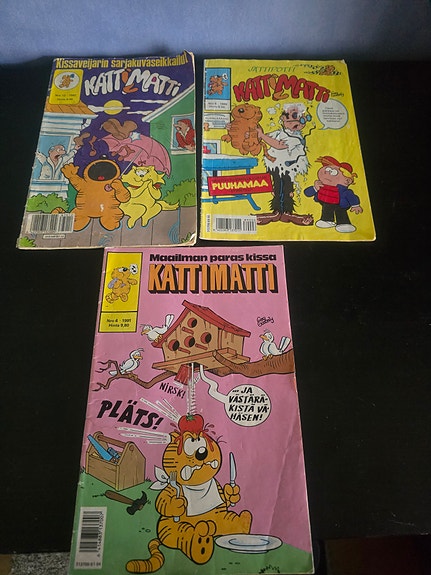 Kattimatti-sarjakuvalehdet – 7 kpl erä (vuodet 1987–1991)