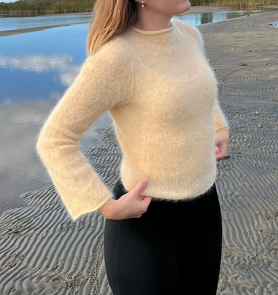 Käsinkudottu Silkki-Mohair neule
