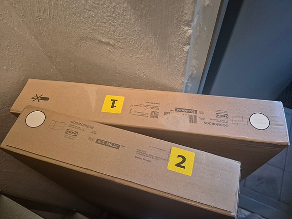 Ikea Godmorgon valkoinen uusi allaskaluste paketissa