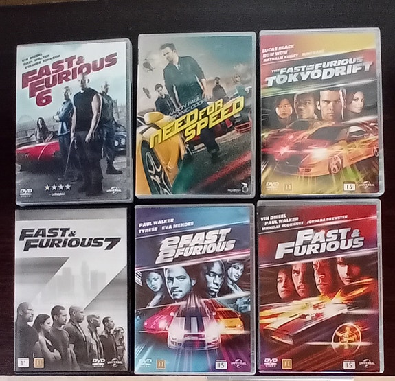 Fast & Furious/Need for Speed DVD:t