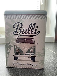 Bulli Wolsvagen peltipurkki