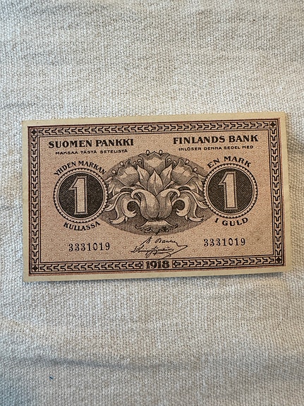 Suomen Pankki 1 markka seteli 1918