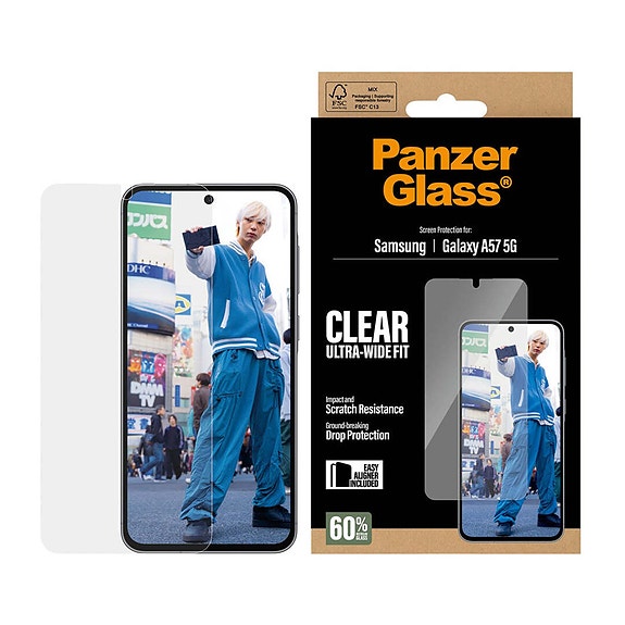 PanzerGlass Screen Protector Ultra-Wide Fit, Samsung Galaxy A57