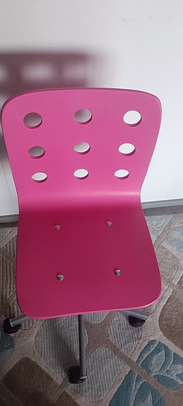 IKEA lasten tuoli pyörillä pinkki